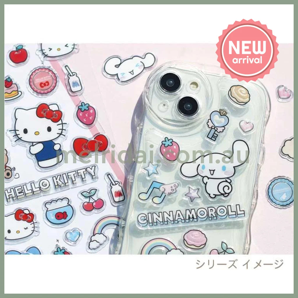 SANRIO | Hello Kitty Clear Plump 3D Sticker 175×90mm (Peta Mellow)