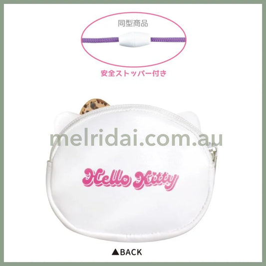 SANRIO | Hello Kitty Coin Case Shoulder Bag Tanned Kitty Ribbon Leopard H90 x W110 x D25mm