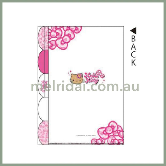 SANRIO | Hello Kitty Die-cut 5-index Clear A4 File Folder Document Organizer Storage 5 Pockets H310 x W225 x D1mm (Tan)