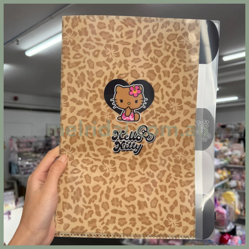 SANRIO | Hello Kitty Die-cut 5-index Clear A4 File Folder Document Organizer Storage 5 Pockets H310 x W225 x D1mm (Tan