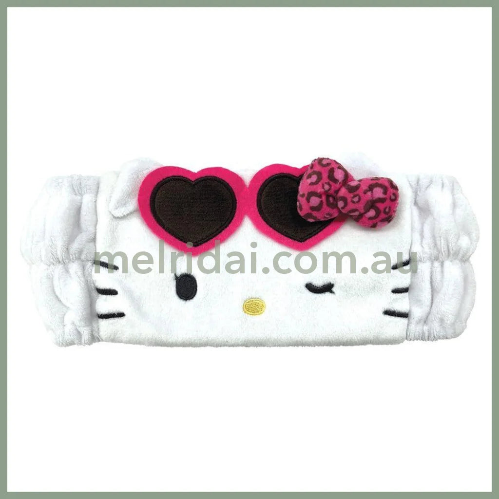 SANRIO | Hello Kitty Face Hairband Hair Band 40 x 169 x 214mm (Heart Sunglasses Wink Leopard Print)