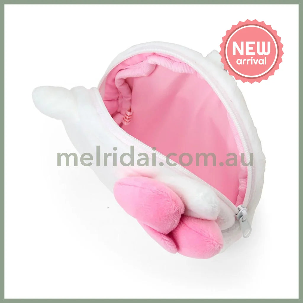SANRIO | Hello Kitty Face-shaped Pass Case & Pouch Keychain With Reel 140×50×120mm