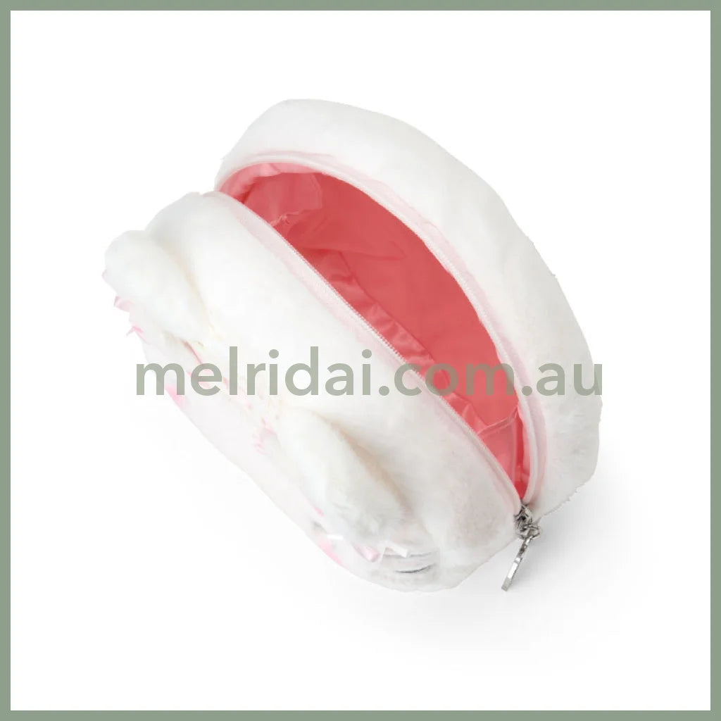 SANRIO | Hello Kitty Face-shaped Pouch 22.1 x 13.3 x 8.7cm (White Cat Ballerina)