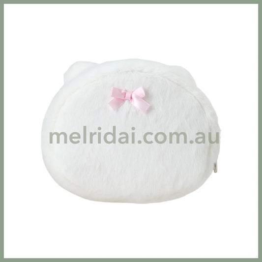 SANRIO | Hello Kitty Face-shaped Pouch 22.1 x 13.3 x 8.7cm (White Cat Ballerina)