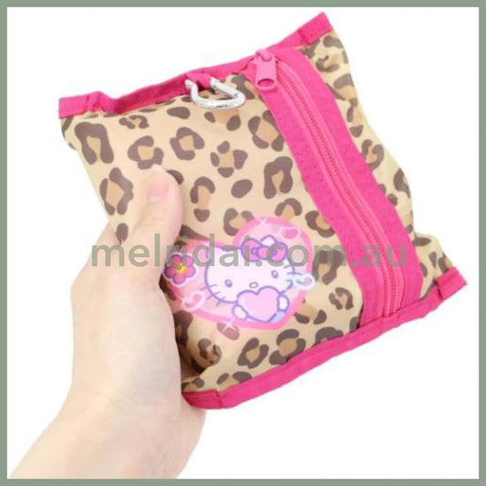 SANRIO | Hello Kitty Foldable Tote Bag With Pouch Carabiner (Heart pounding Memories Heisei Retro)