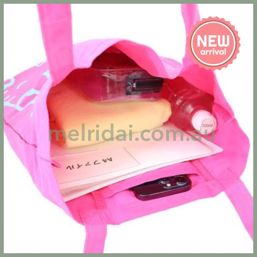 SANRIO | Hello Kitty Foldable Tote Bag With Pouch Carabiner (Heart pounding Memories Heisei Retro)