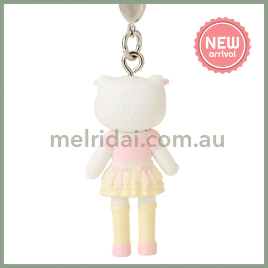SANRIO | Hello Kitty Girly Style Lace-up Blouse Ribbon Frill Strap Phone Charm 26×12×40mm (Sanrio Closet Collection)