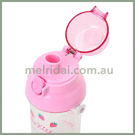 SANRIO | Hello Kitty Kids Clear Plastic Bottle One-Touch 480ml (Dishwasher Safe Includes Name Sticker)