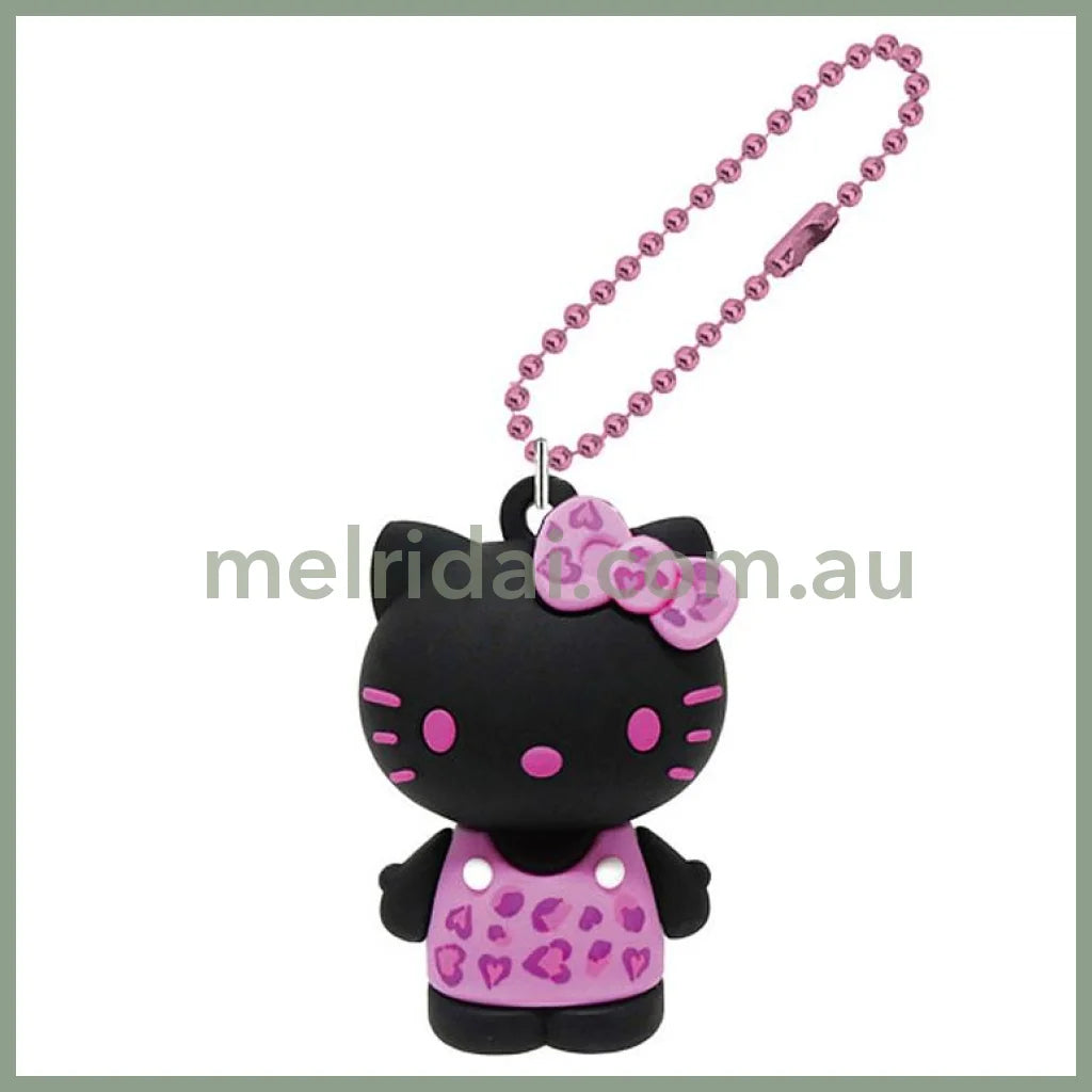 SANRIO | Hello Kitty Leopard Print Series Mascot Figure 45 x 30 x 25mm (Black)