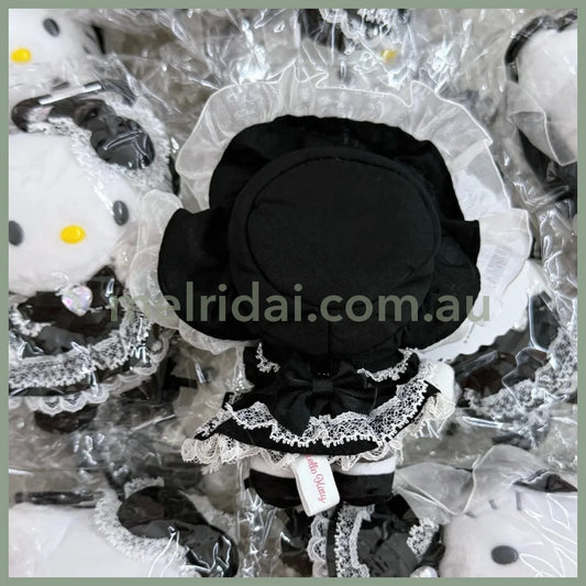 SANRIO | Hello Kitty Lolita Black Plush Mascot Keychain Bag Charm H120×W85×D65mm Vol.2 (Lovely Frill Ver.)