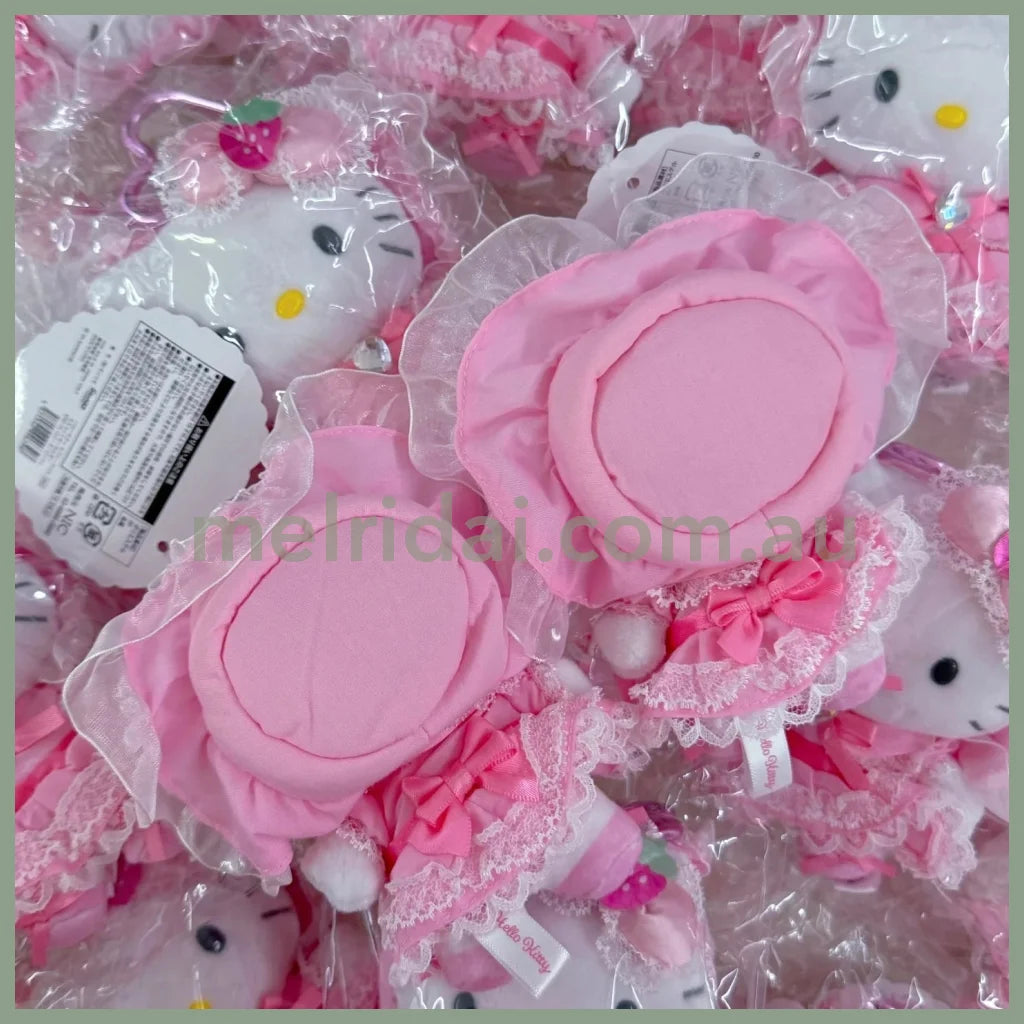 SANRIO | Hello Kitty Lolita Pink Plush Mascot Keychain Bag Charm H120×W85×D65mm Vol.2 (Lovely Frill Ver.)