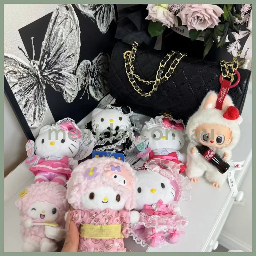 SANRIO | Hello Kitty Lolita Red Plush Mascot Keychain Bag Charm H120×W85×D65mm Vol.2 (Lovely Frill Ver.)