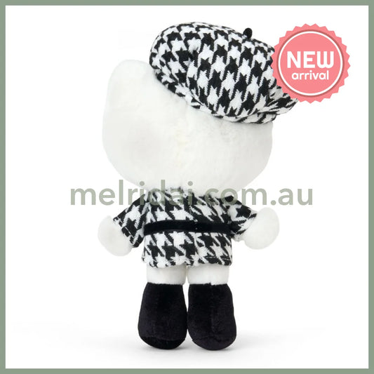 SANRIO | Hello Kitty Mascot Holder Bag Charm Plush Keychain 110×70×180mm (Monochrome Girly Twin Coordinate)