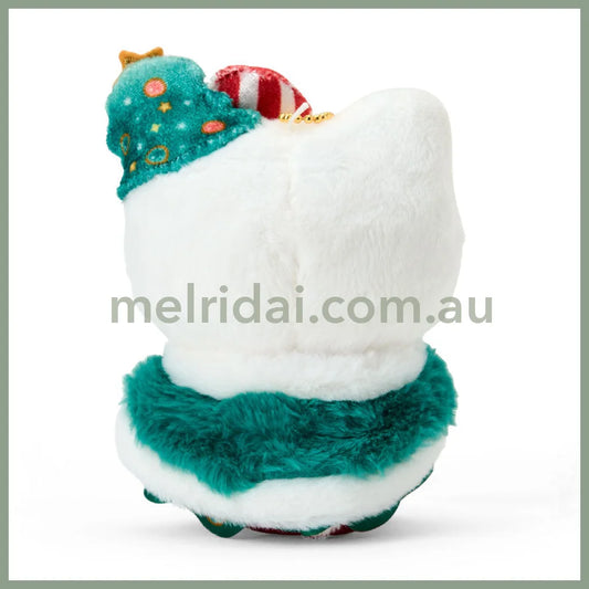 SANRIO | Hello Kitty Mascot Holder Bag Charm Plush Keychain 130×75×100mm (Christmas 2025)