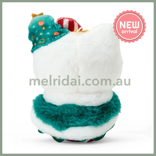 SANRIO | Hello Kitty Mascot Holder Bag Charm Plush Keychain 130×75×100mm (Christmas 2025)