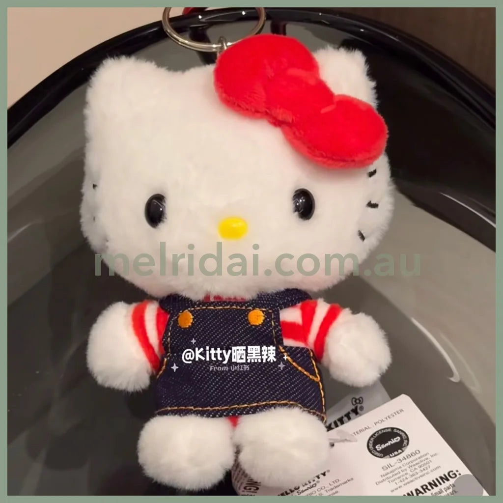 SANRIO | Hello Kitty Mascot Holder Plush Keychain 15cm (Denim)