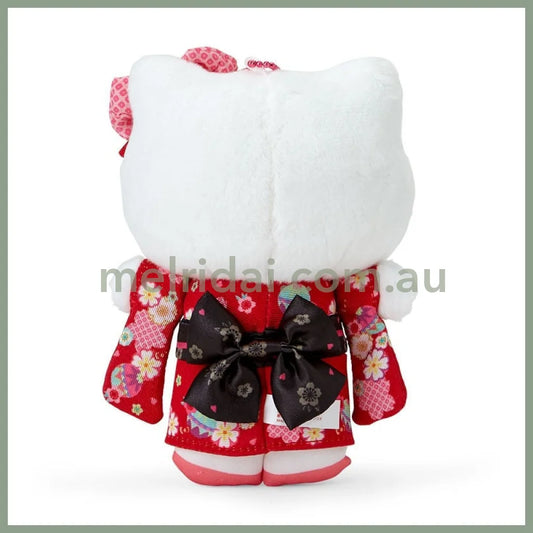 Sanrio | Hello Kitty Mascot Holder Plush Keychain 16×6.5×11Cm (Kimono/ Sakura 2024)