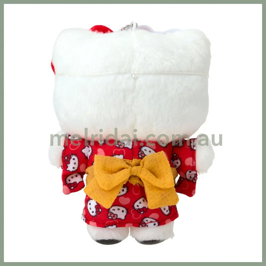 SANRIO | Hello Kitty Mascot Holder Plush Keychain Bag Charm 10.5×6.5×14.5cm (Summer Festival Character!)