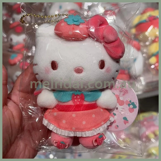 SANRIO | Hello Kitty Mascot Holder Plush Keychain Bag Charm 12cm Approx. (Strawberry Cheek)
