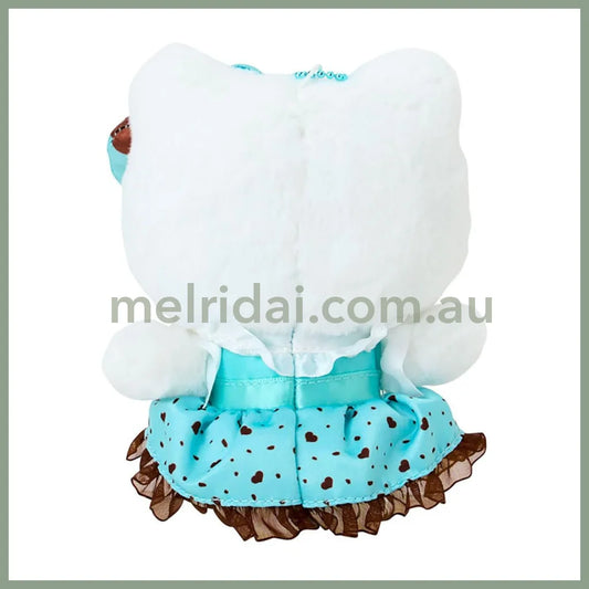 SANRIO | Hello Kitty Mascot Holder Plush Keychain Bag Charm 17.4 x 11.5 x 6.7cm (Choco Mint Series)