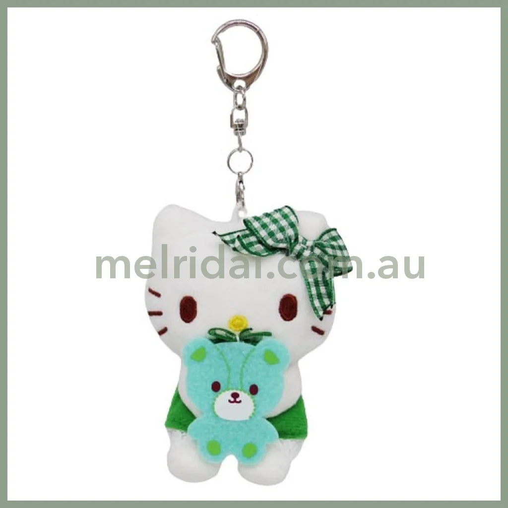 Sanrio | Hello Kitty Mascot Holder Plush Keychain - Green 6.5×5×9.5Cm (Favorite Color)