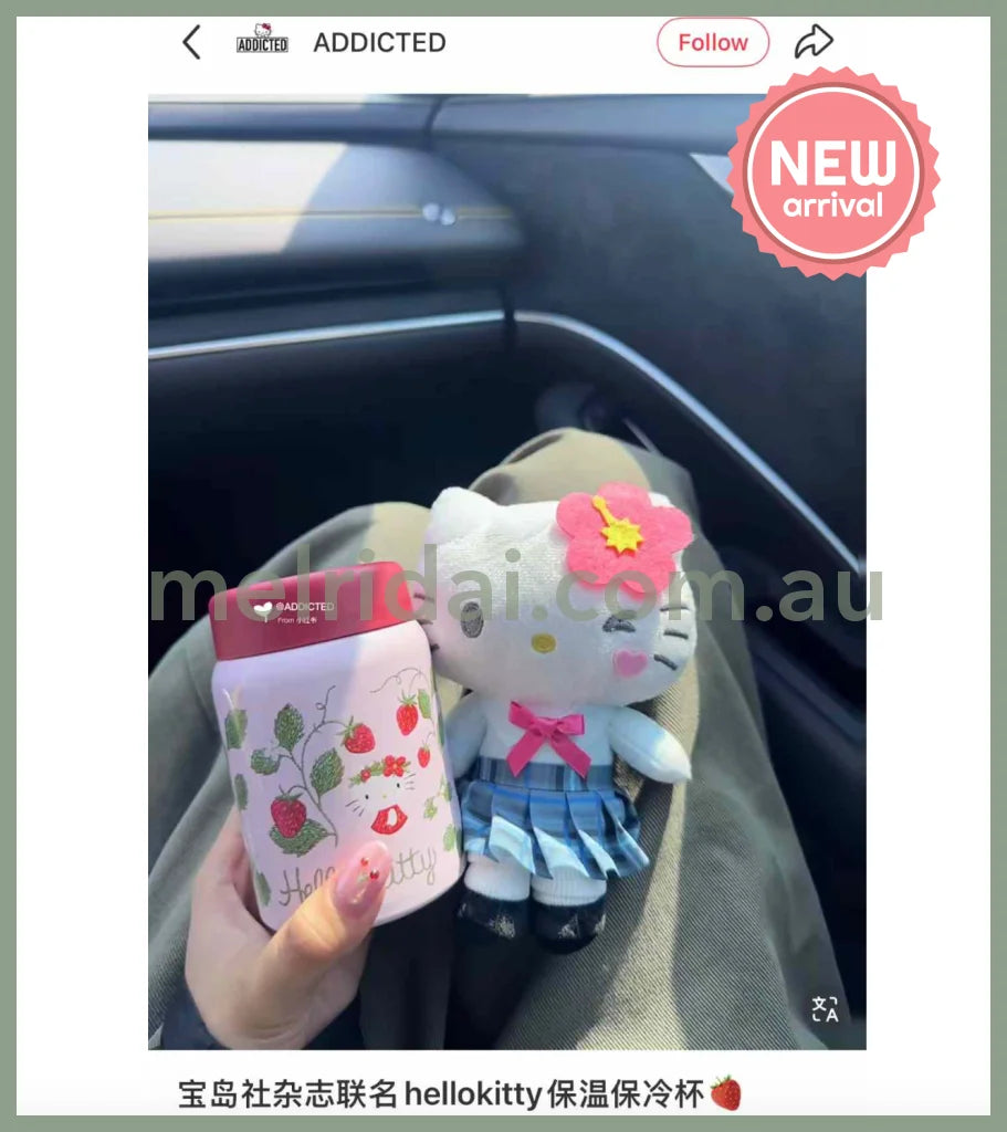 SANRIO | Hello Kitty Mascot Holder Plush Keychain Mini Pouch 1.0 x 11.0 x 16.0cm (Gal Series)