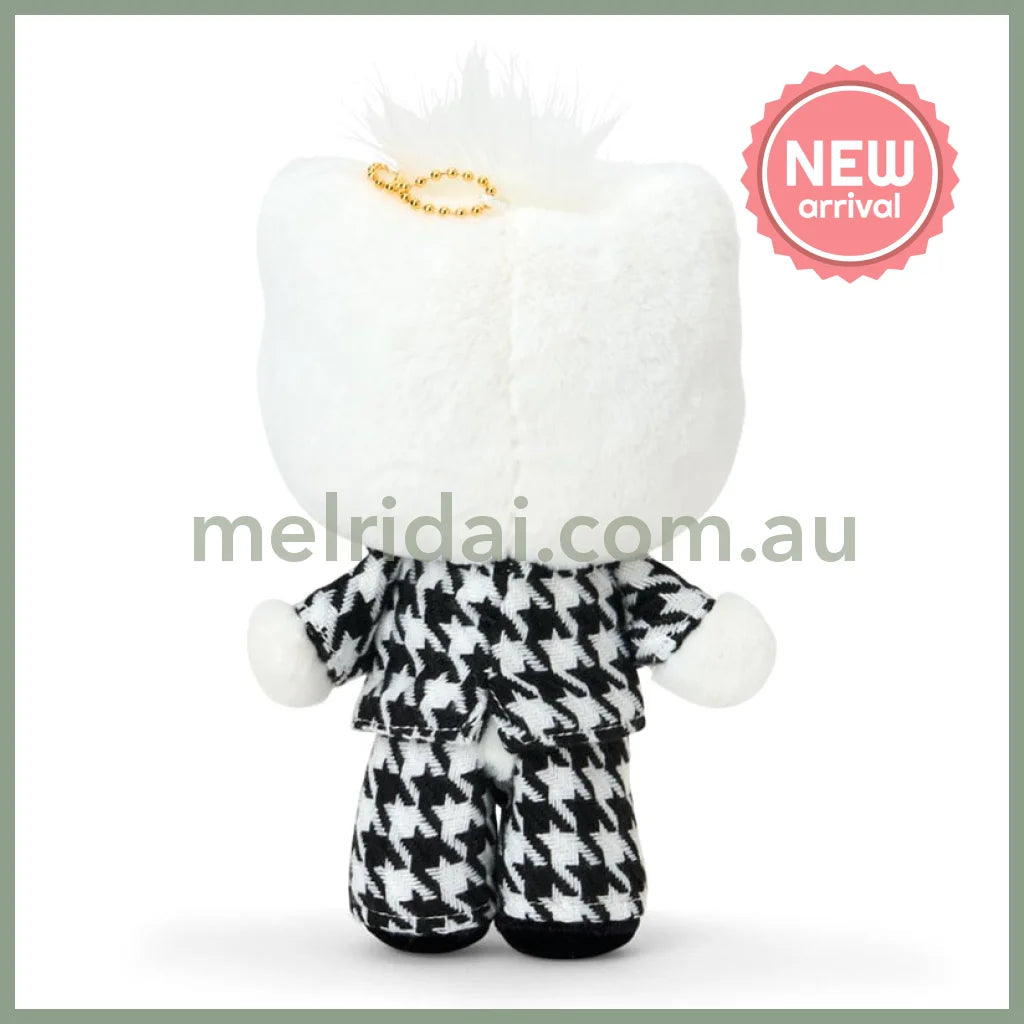 SANRIO | Hello Kitty My Dear Daniel Mascot Holder Bag Charm Plush Keychain 110×70×180mm (Monochrome Girly Twin