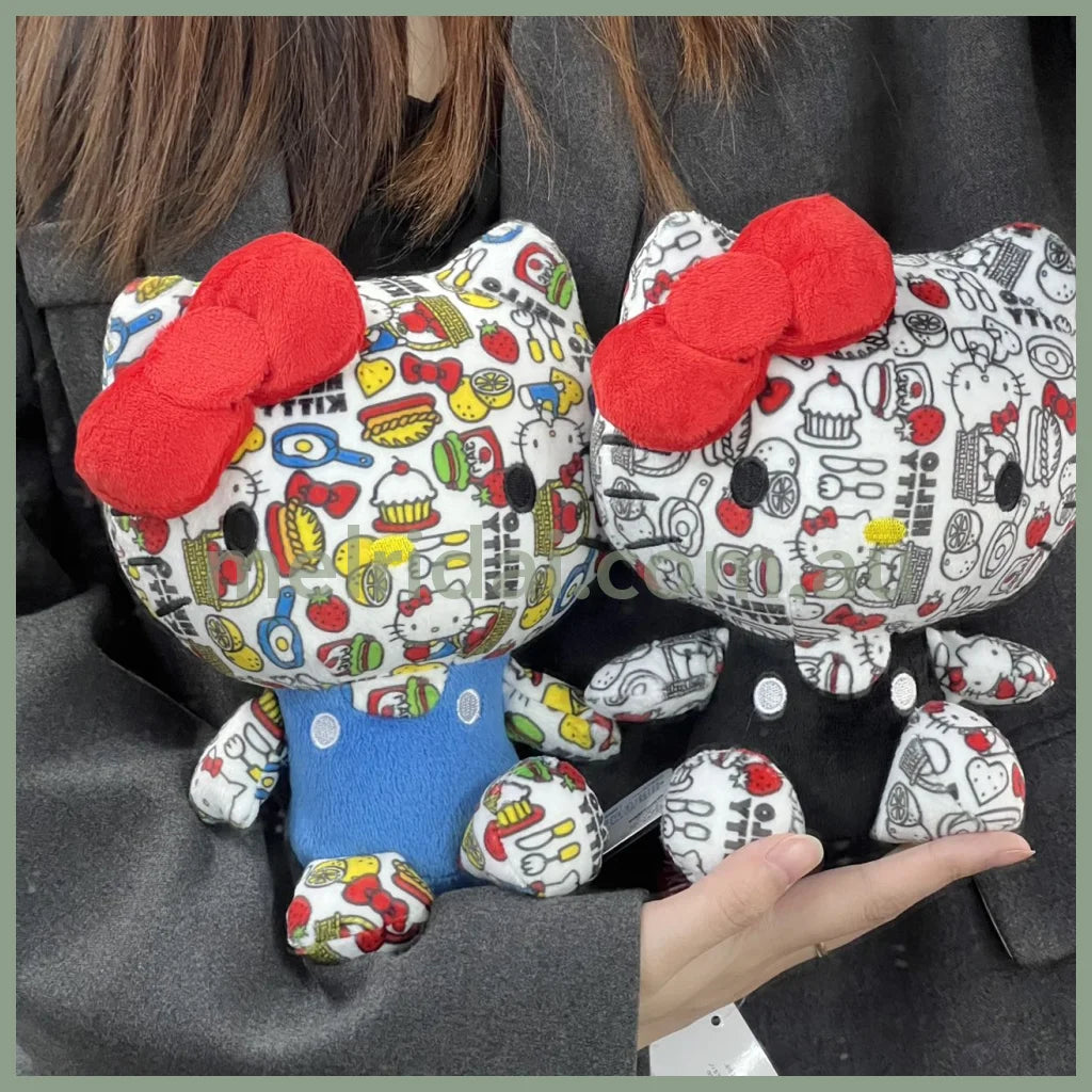 Sanrio | Hello Kitty Plush Doll 16×7.5×22Cm (50Th Anniversary) 日本三丽鸥 凯蒂猫 卡通黑白/彩色图案 玩偶/公仔(50周年限定)
