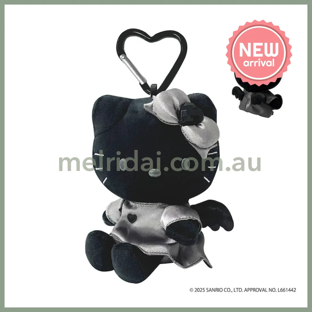 SANRIO | Hello Kitty Plush Keychain Bag Charm Mascot Holder 107×110×75mm (Black Angel)