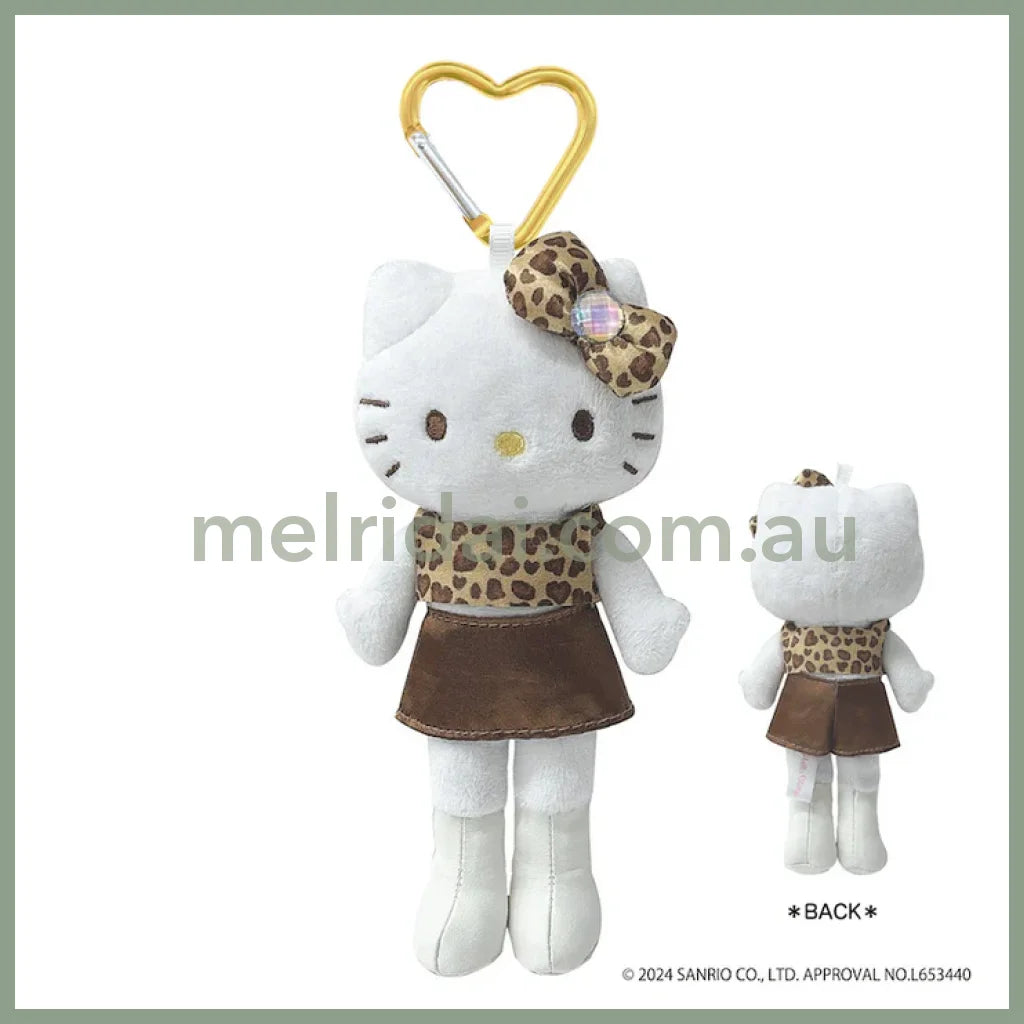 【Limit 1/Customer】Sanrio | Hello Kitty Plush Keychain Style Up H147Xw70Mmxd42Mm (Brown Leopard)