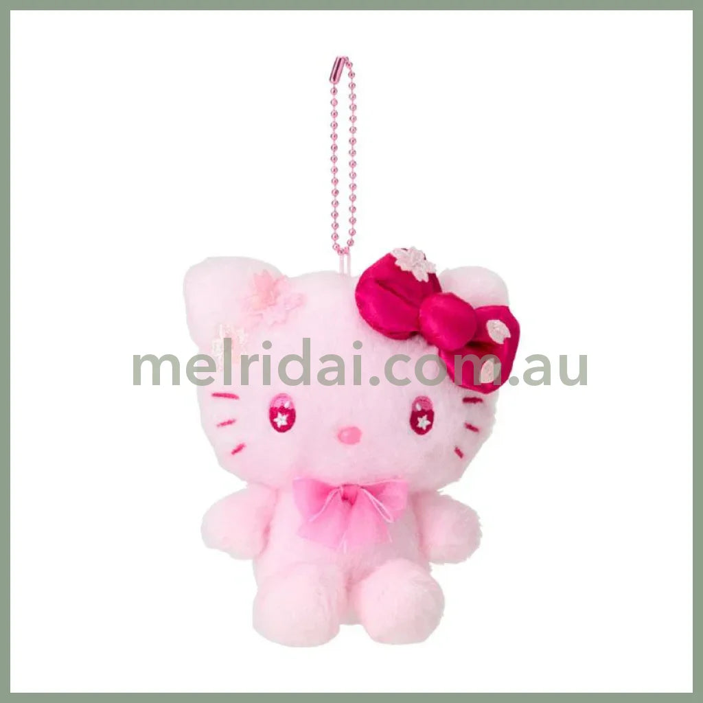 SANRIO | Hello Kitty Plush Mascot Holder Keychain 12.3×9×14.5cm (Sakura 2025)