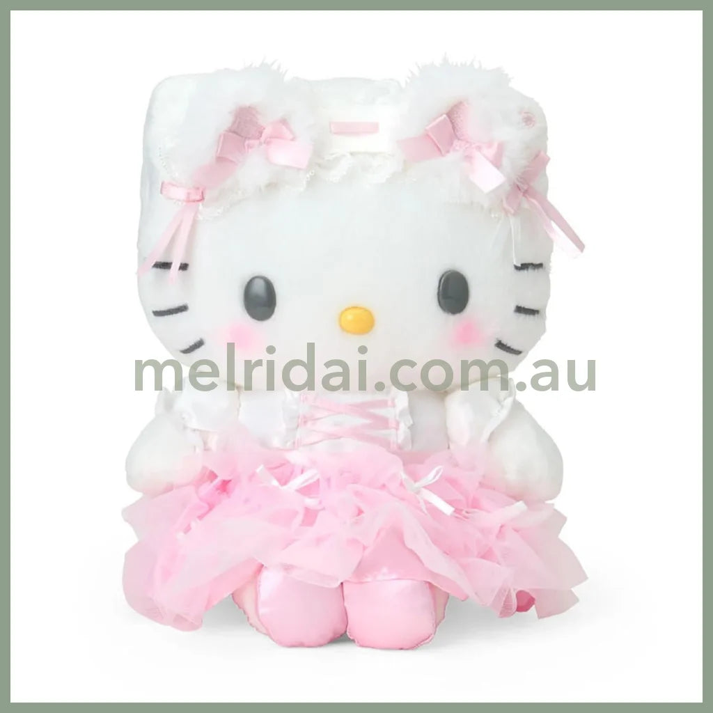SANRIO | Hello Kitty Plush Toy Doll 25.1 x 17.4 x 11.1cm (White Cat Ballerina)