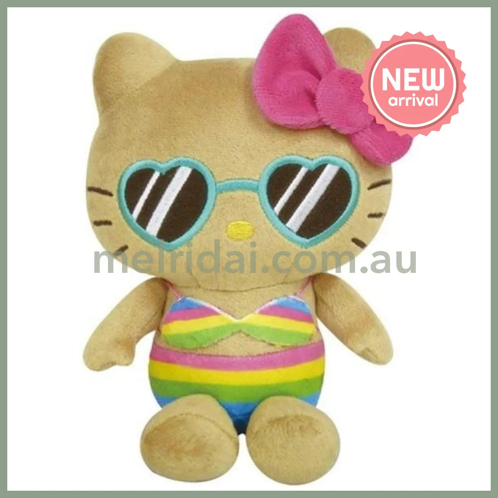 SANRIO | Hello Kitty Plush Toy Plush Doll H190×W140×D95mm (Tan Swimsuit Party Sunglasses)
