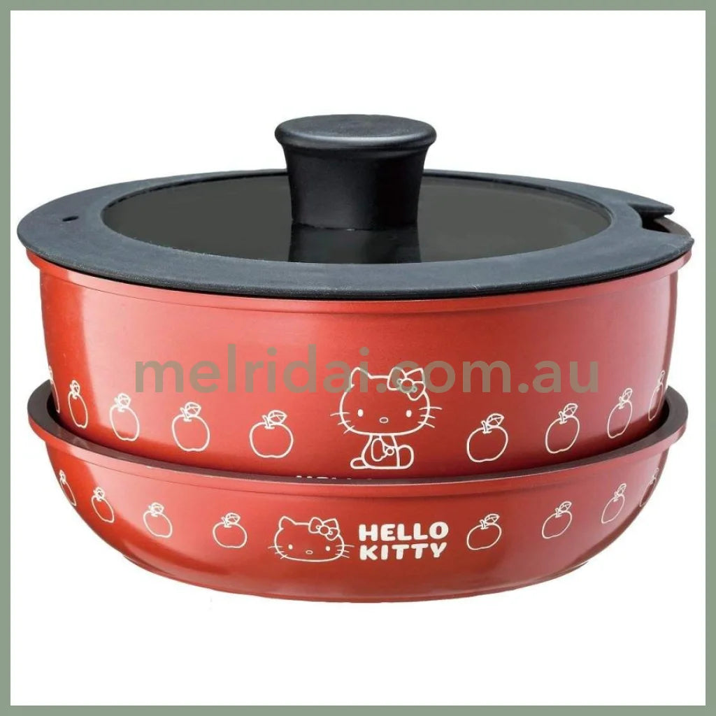 Sanrio | Hello Kitty Pot Frying Pan Lid Removable Handle Set 日本三丽鸥