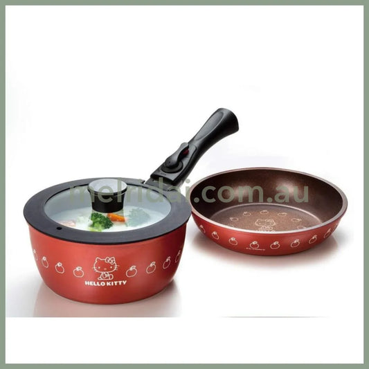 Sanrio | Hello Kitty Pot Frying Pan Lid Removable Handle Set 日本三丽鸥