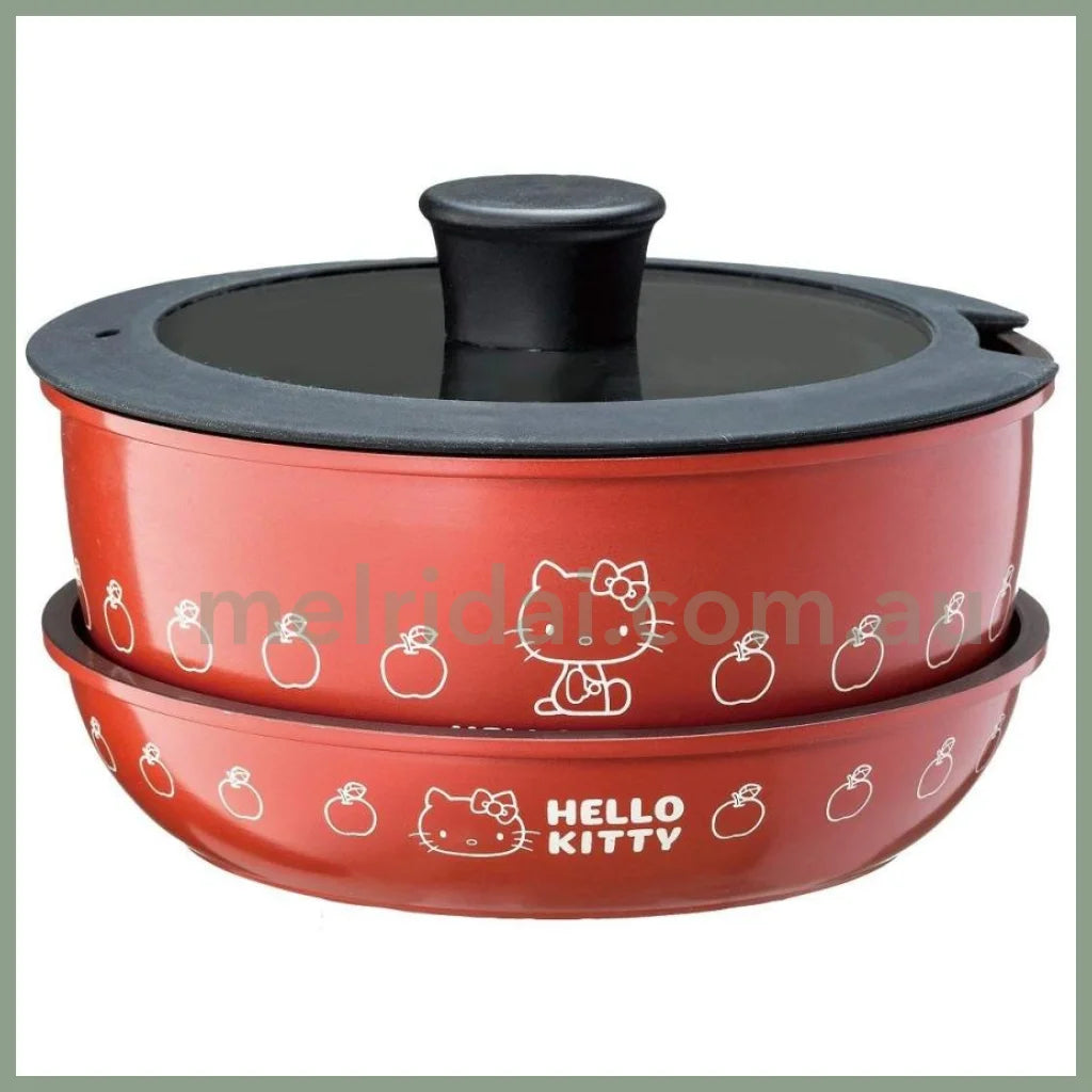Sanrio | Hello Kitty Pot Frying Pan Lid Removable Handle Set 日本三丽鸥