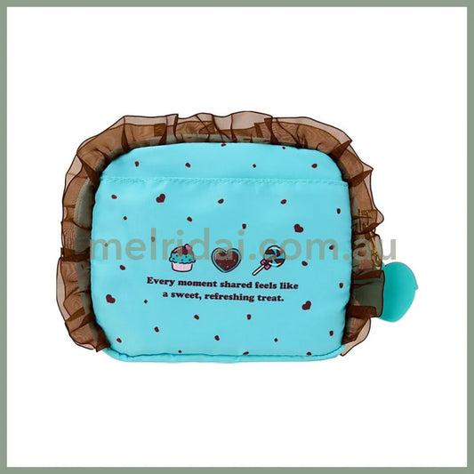 SANRIO | Hello Kitty Pouch 19.4 x 14.0 x 5.2cm (Choco Mint Series)