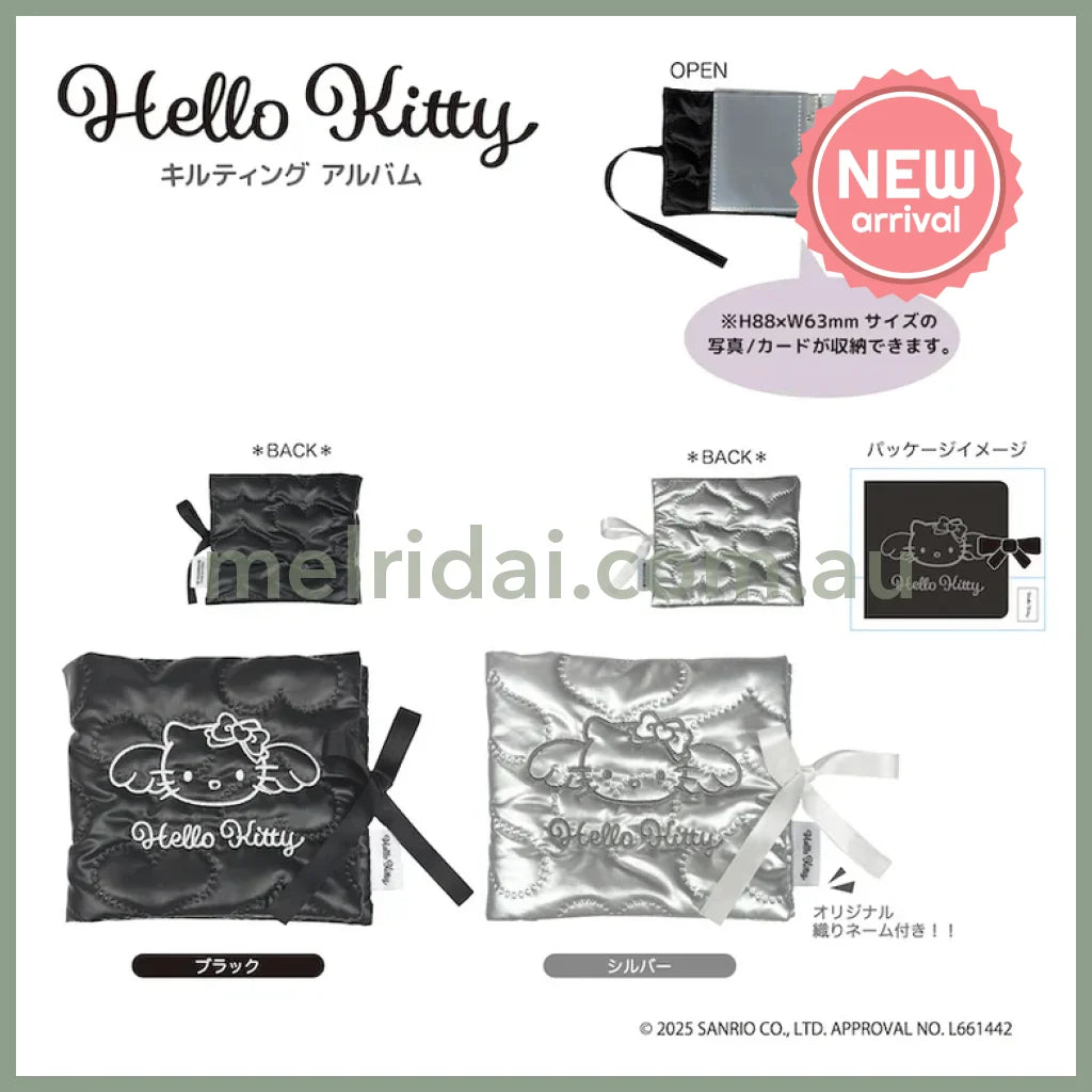 SANRIO | Hello Kitty Quilted Collect Card Album 105×115×30mm (Grey Angel)