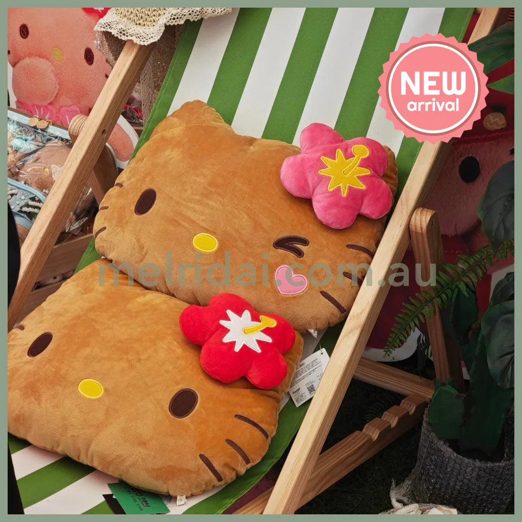 SANRIO | Hello Kitty Red Die cut Cushion Plush 430×330×110mm (Tan Swimsuit Party)