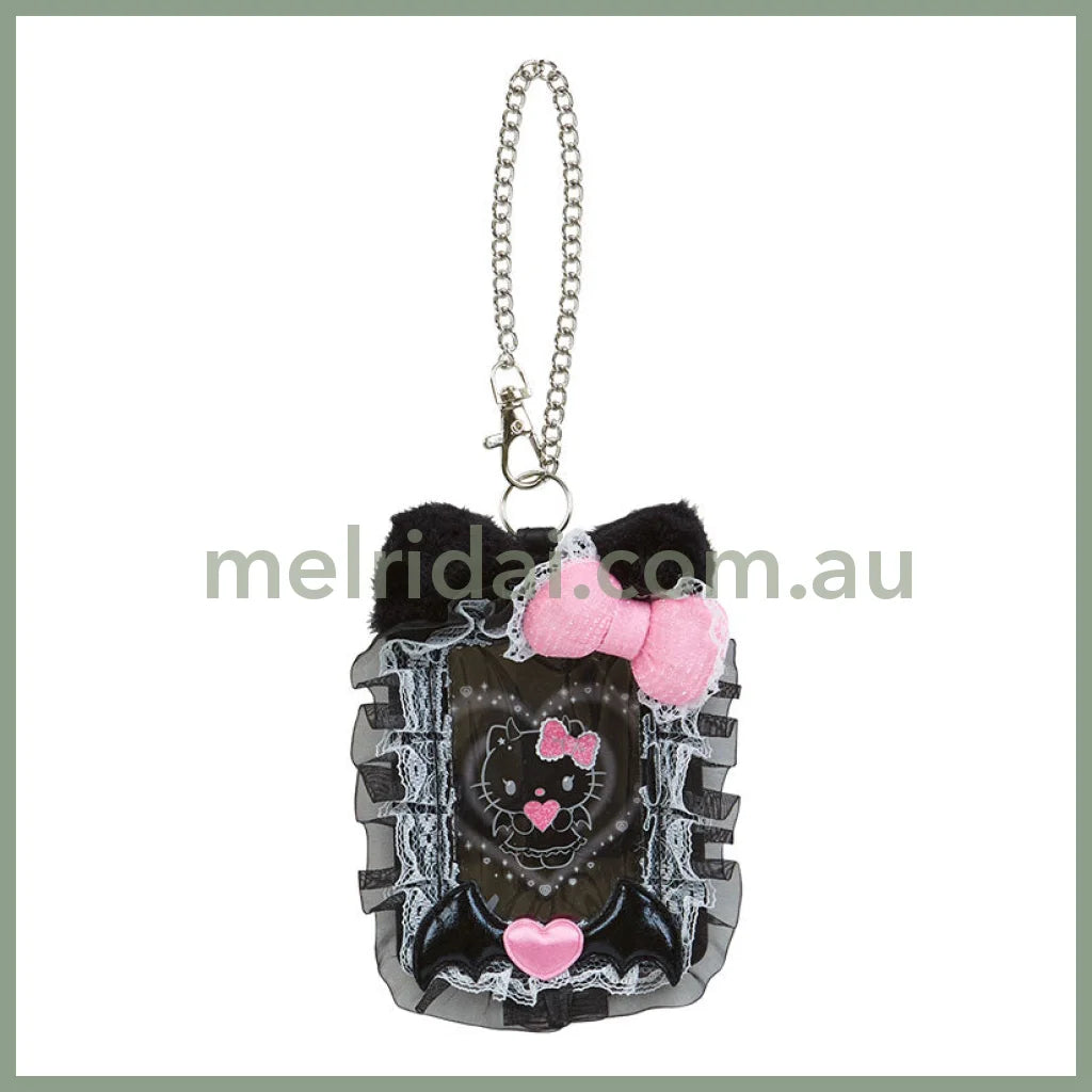 Sanrio | Hello Kitty Slide Card Case Holder 13.6 X 11.5 2.4Cm (Angel Little Devil Design) (Black)