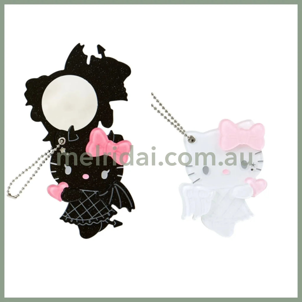 Sanrio | Hello Kitty Slide Mirror Keychain 8.6 X 6.0 1.0Cm (Angel Little Devil Design)