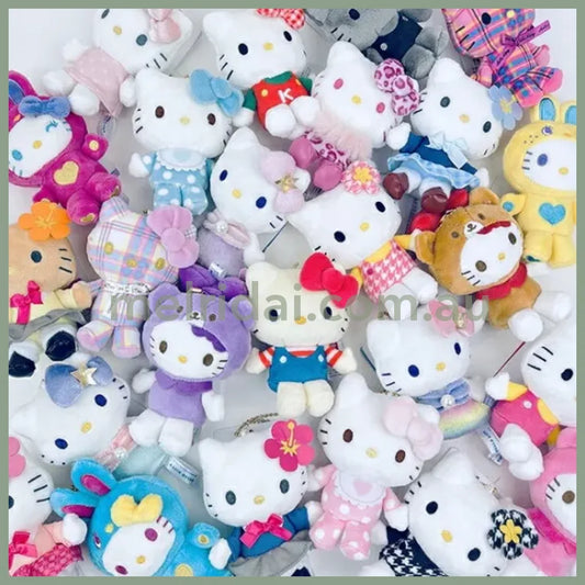 SANRIO | Hello Kitty Standard Blue Mascot Holder Plush Keychain 10cm Approx. (50th Anniversary)