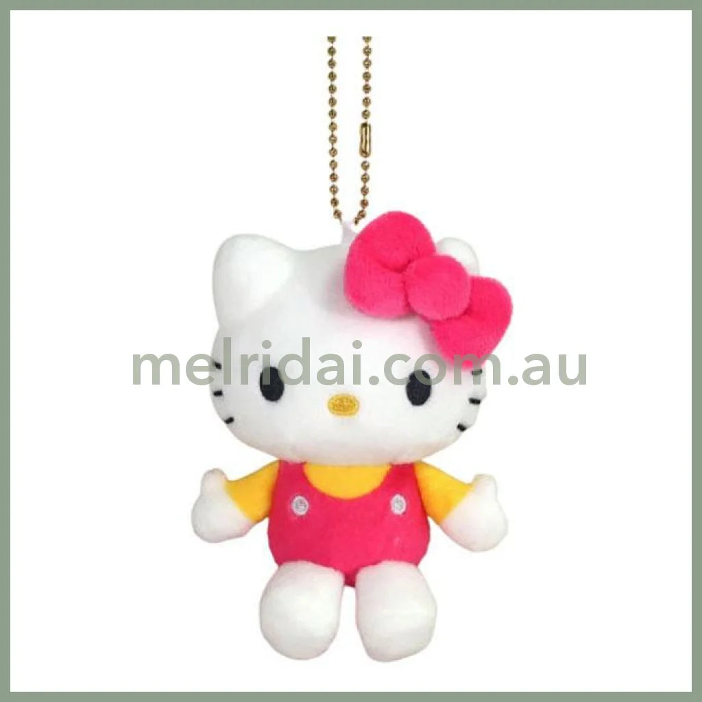 SANRIO | Hello Kitty Standard Pink Mascot Holder Plush Keychain 10cm Approx. (50th Anniversary)