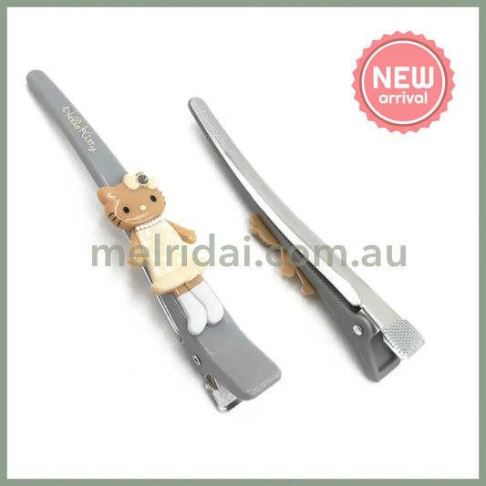 SANRIO | Hello Kitty Style-up Long Legged Duckbill Long Hair Clip 180×60×25mm (Gray)