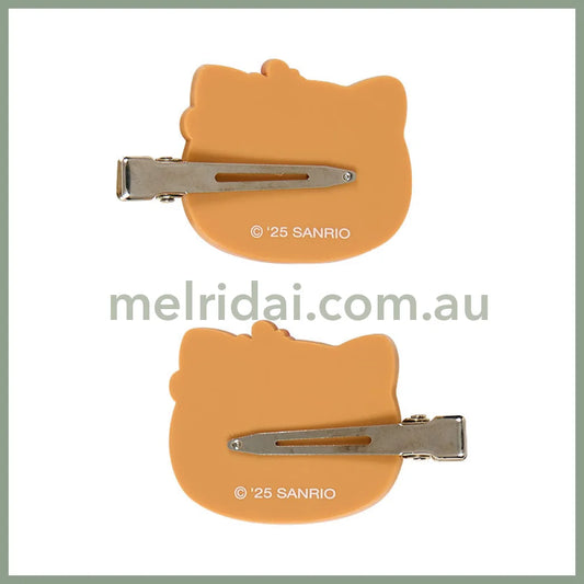 SANRIO | Hello Kitty Tanned Bangs Clip Hair Clip Set of 2 15×10.5×3.5cm (Endless Summer Vacation / Coconut Vacation