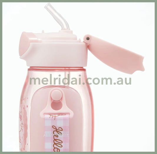 Sanrio | Hello Kitty Transparent Straw Water Bottle 530Ml 120