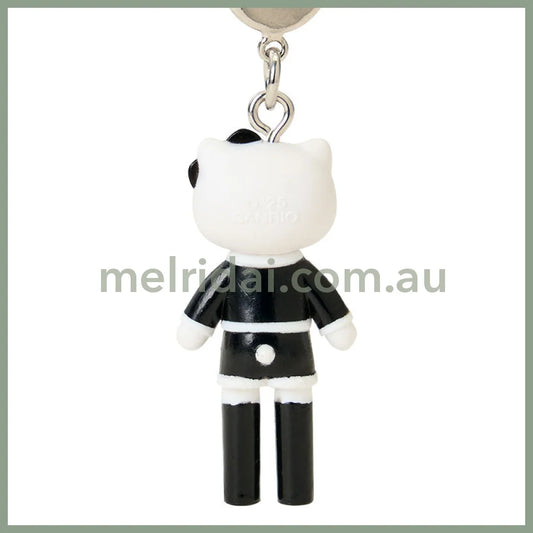 SANRIO | Hello Kitty Tweed Style Elegant Outing Strap Phone Charm 26×12×40mm (Sanrio Closet Collection)