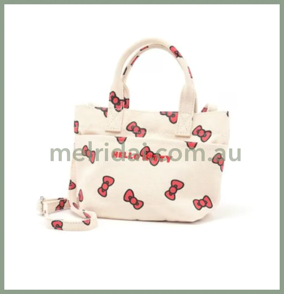 Sanrio | Hello Kitty Two-Way Shoulder Bag & Mini Tote For Kids/Adults (White)