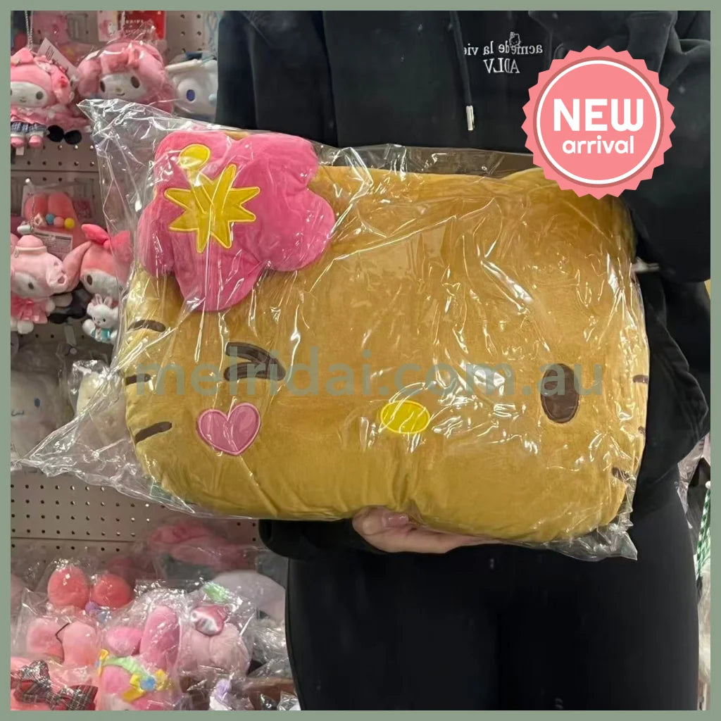 SANRIO | Hello Kitty Wink Die cut Cushion Plush 430×330×110mm (Tan Swimsuit Party)