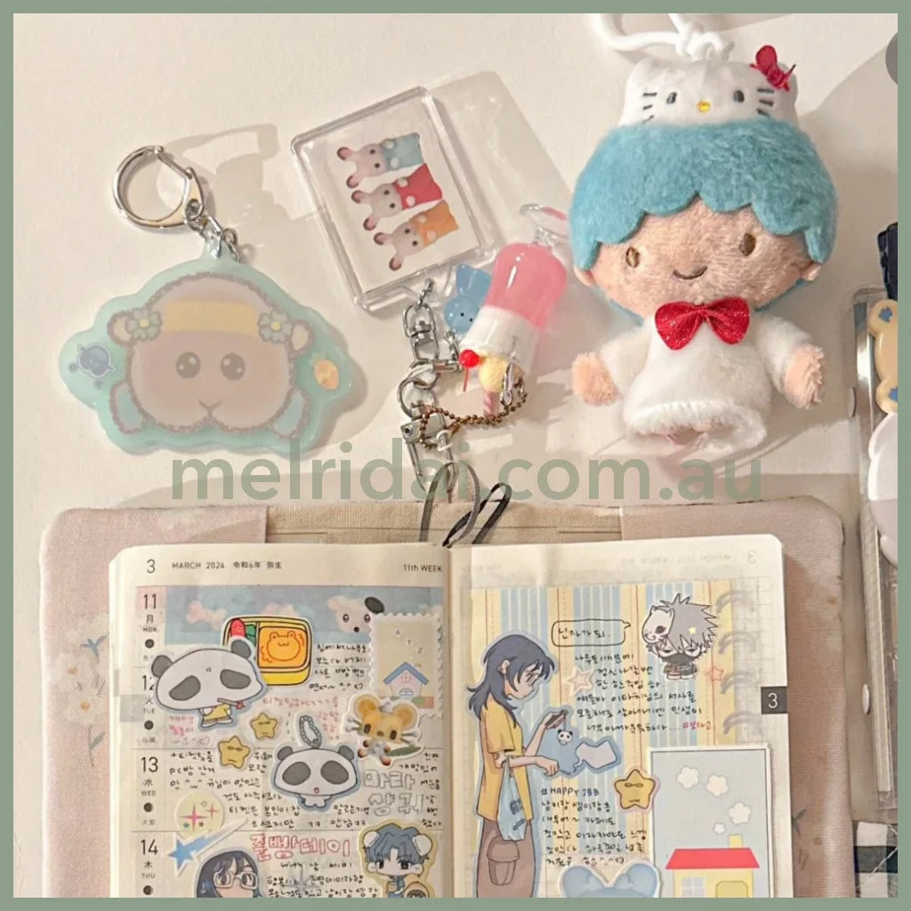 SANRIO | Hello Kitty x Little Twin Stars Kiki Mascot Holder Plush Keychain Keyring 80 x 40 x 120mm